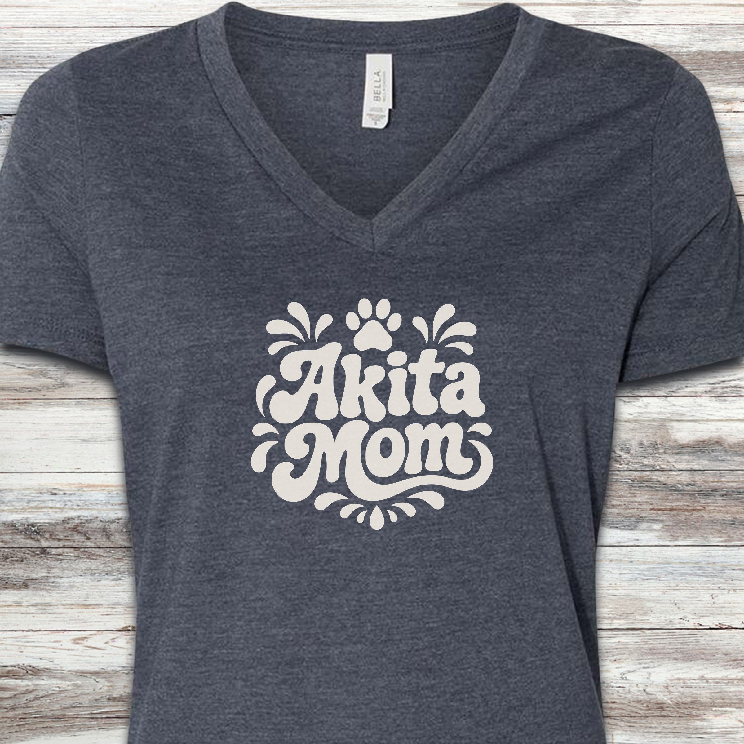 Akita Groovy Mom V-Neck Tee - Heather Navy