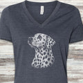 Dalmatian Loyalty V-Neck Tee - Heather Navy