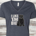 Bouvier Big V-Neck Tee - Heather Navy