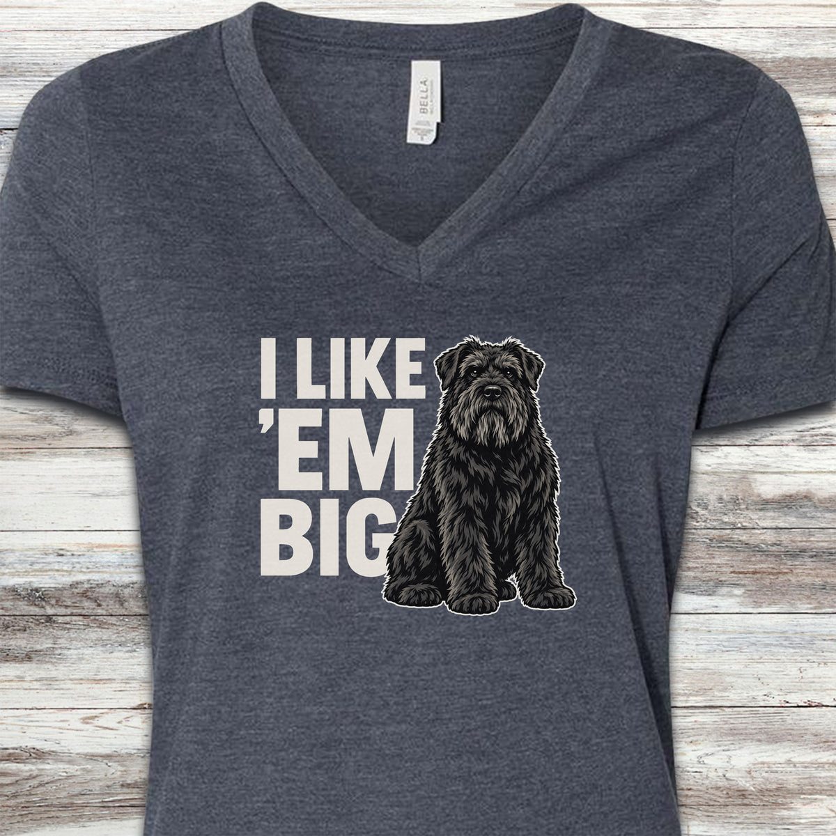 Bouvier Big V-Neck Tee - Heather Navy