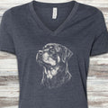 Rottweiler Loyalty V-Neck Tee - Heather Navy
