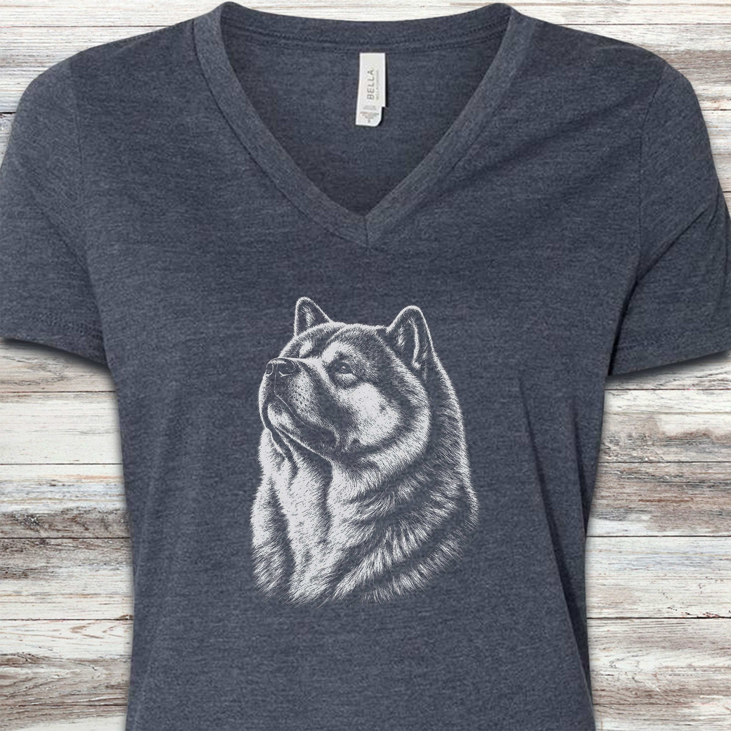 Akita Loyalty V-Neck Tee - Heather Navy