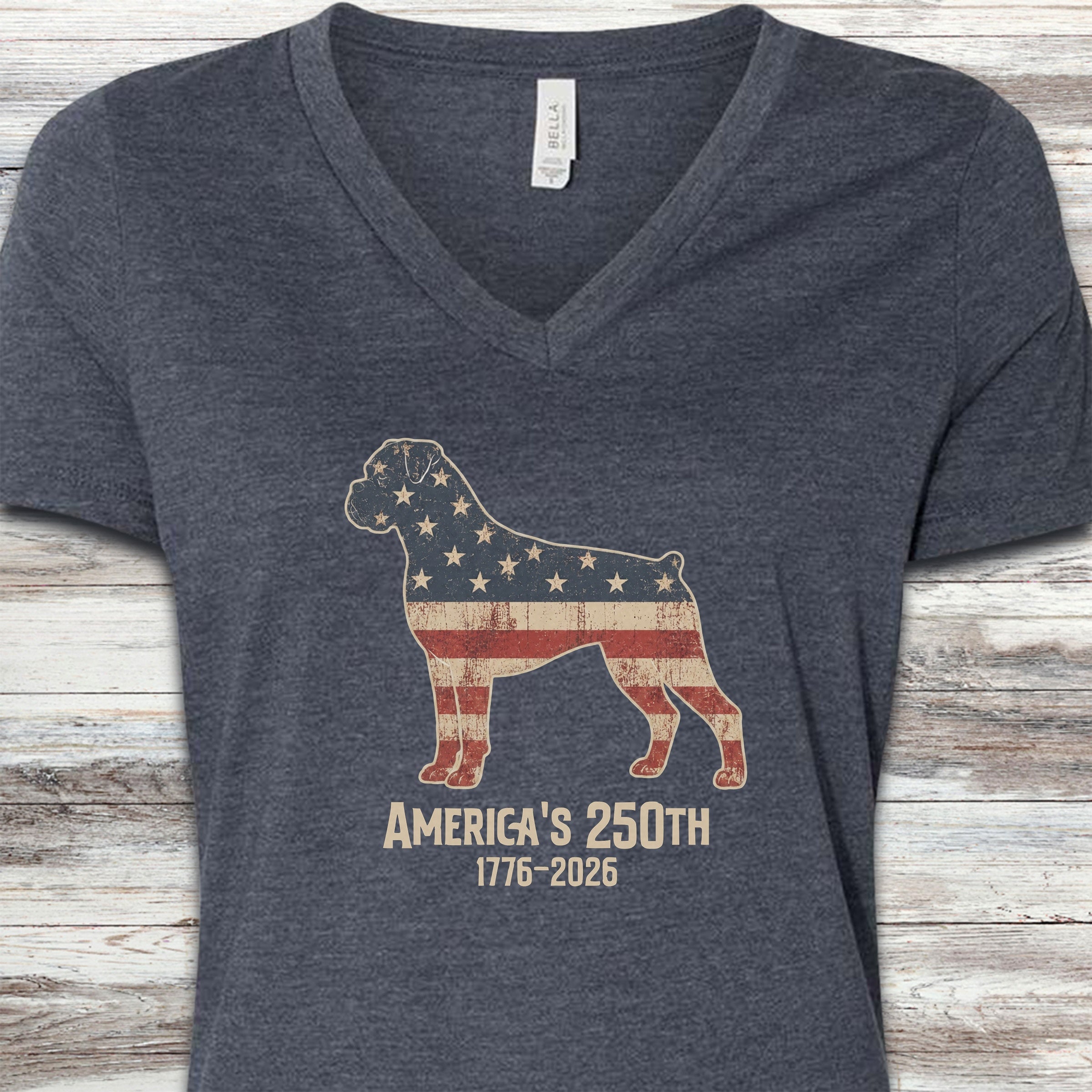 Boxer 250 V-Neck Tee - Heather Navy