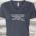 Sniff Every Three Feet V-Neck Tee - Heather Navy