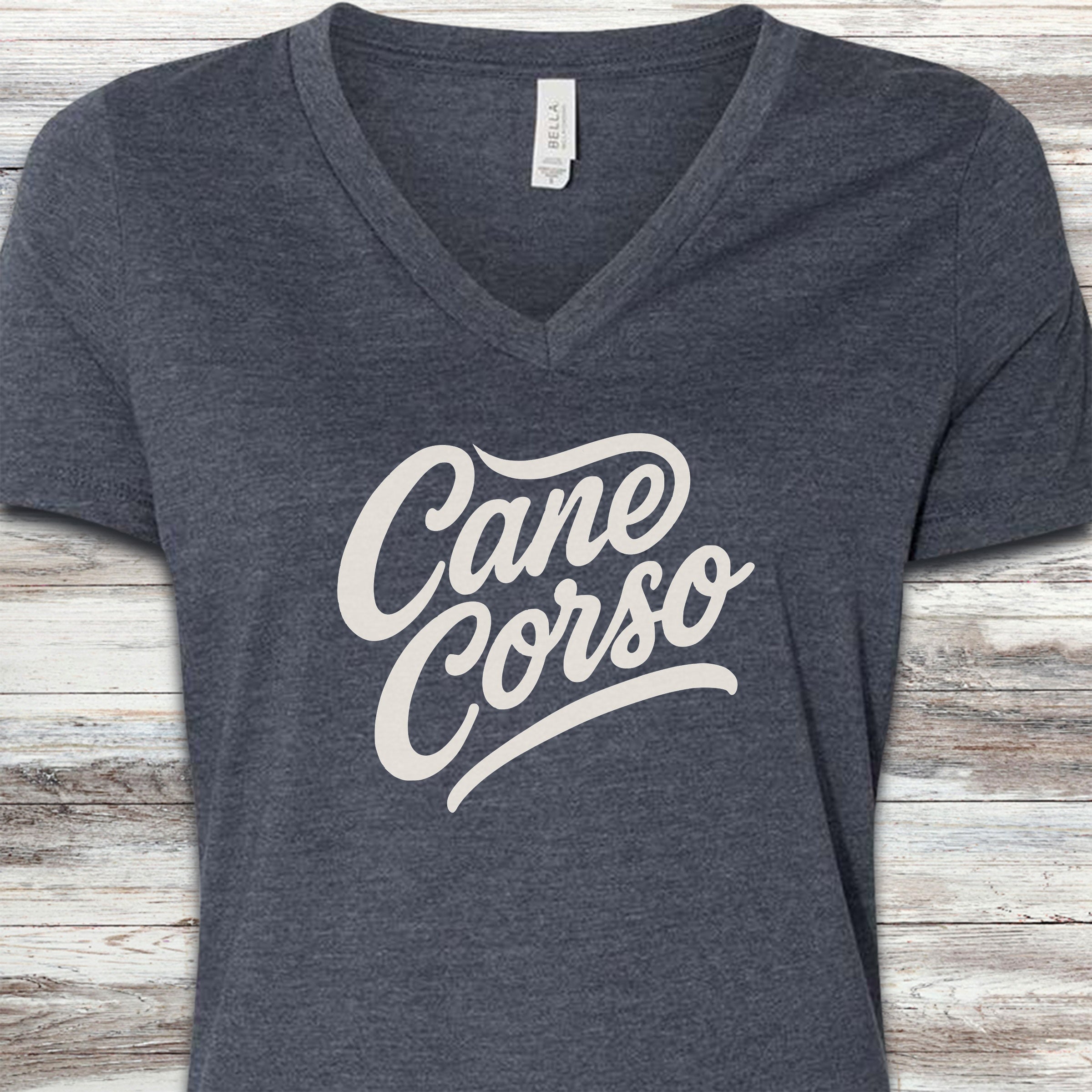 Cane Corso Team V-Neck Tee - Heather Navy