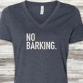 No Barking V-Neck Tee - Heather Navy