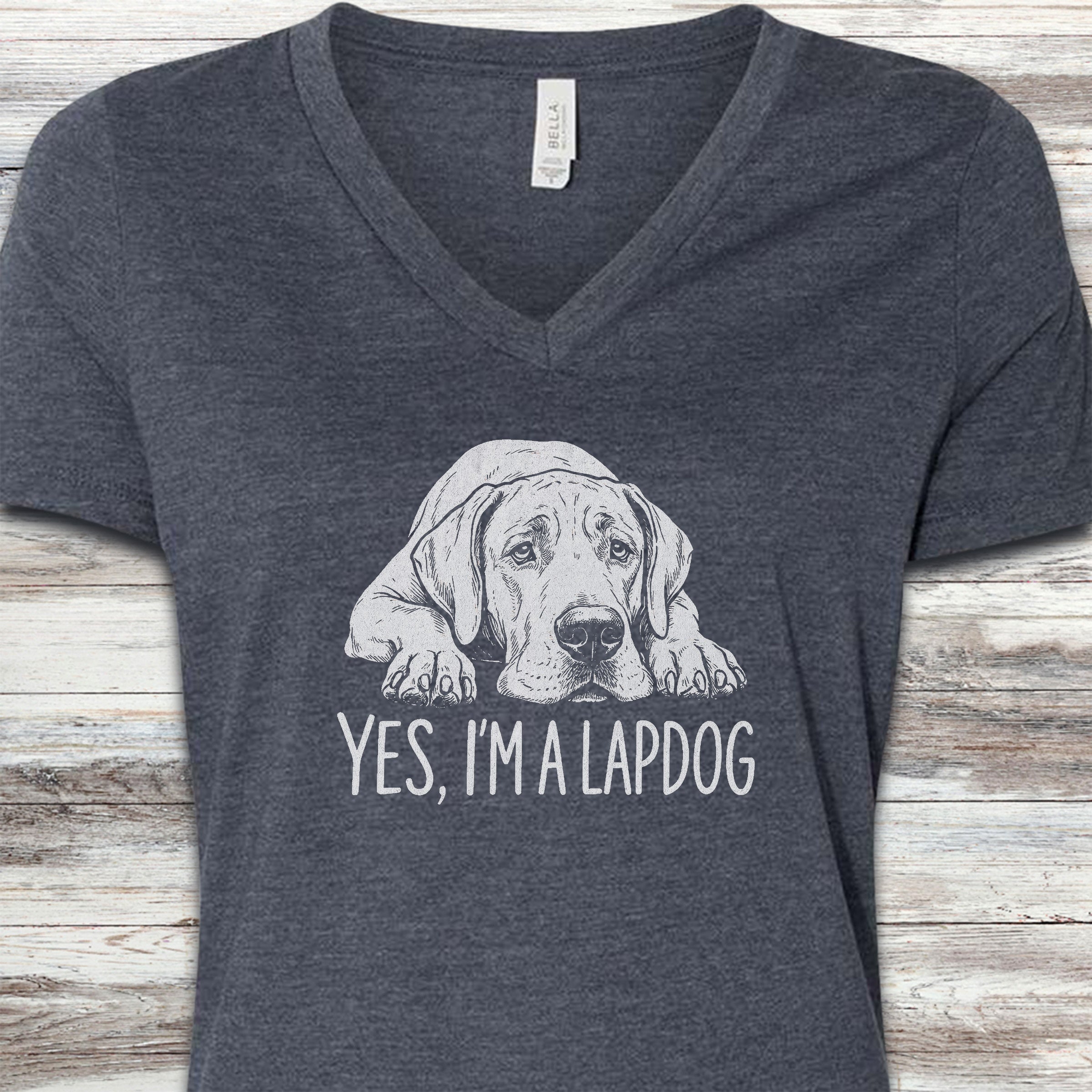 Great Dane Lapdog V-Neck Tee - Heather Navy