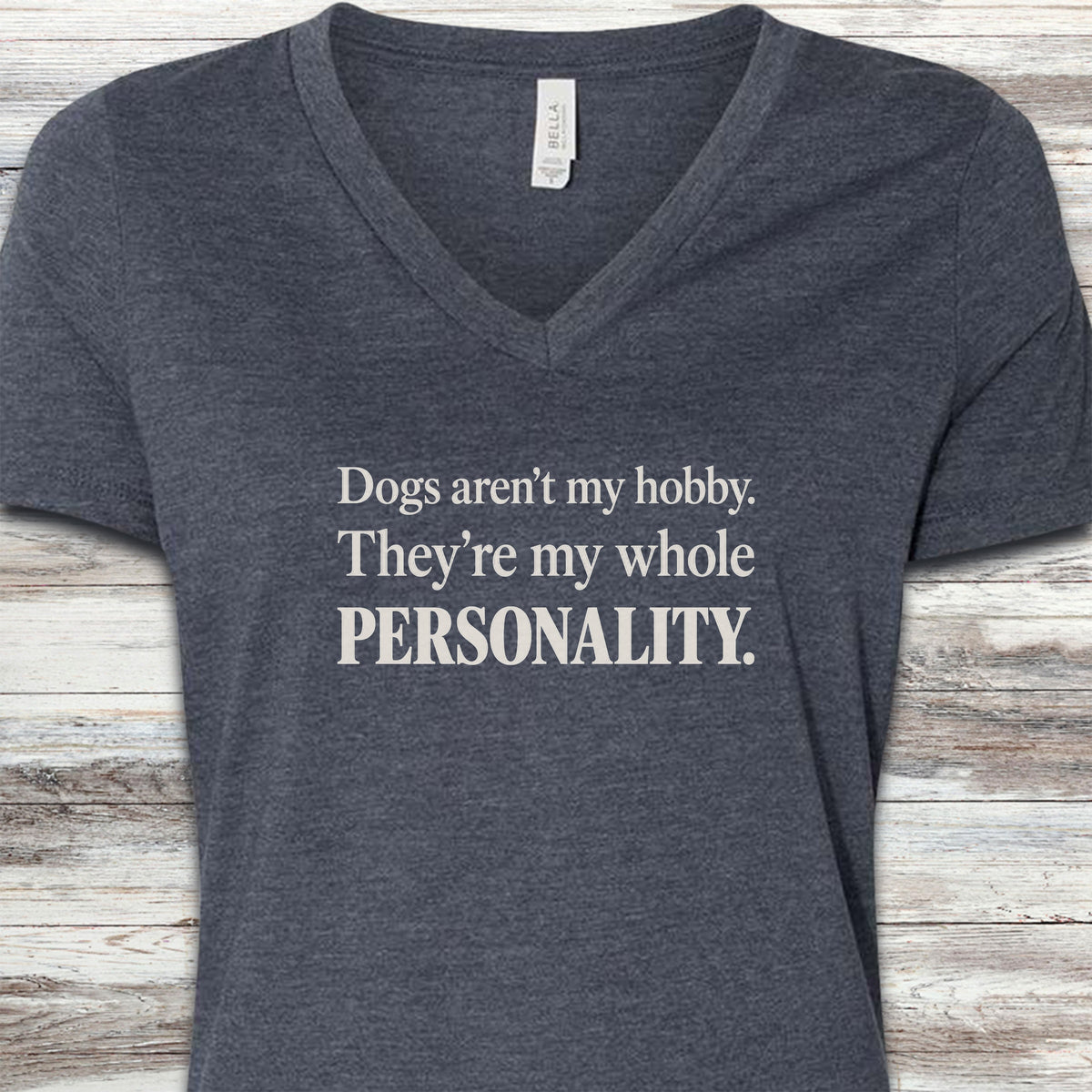 Whole Personality V-Neck Tee - Heather Navy