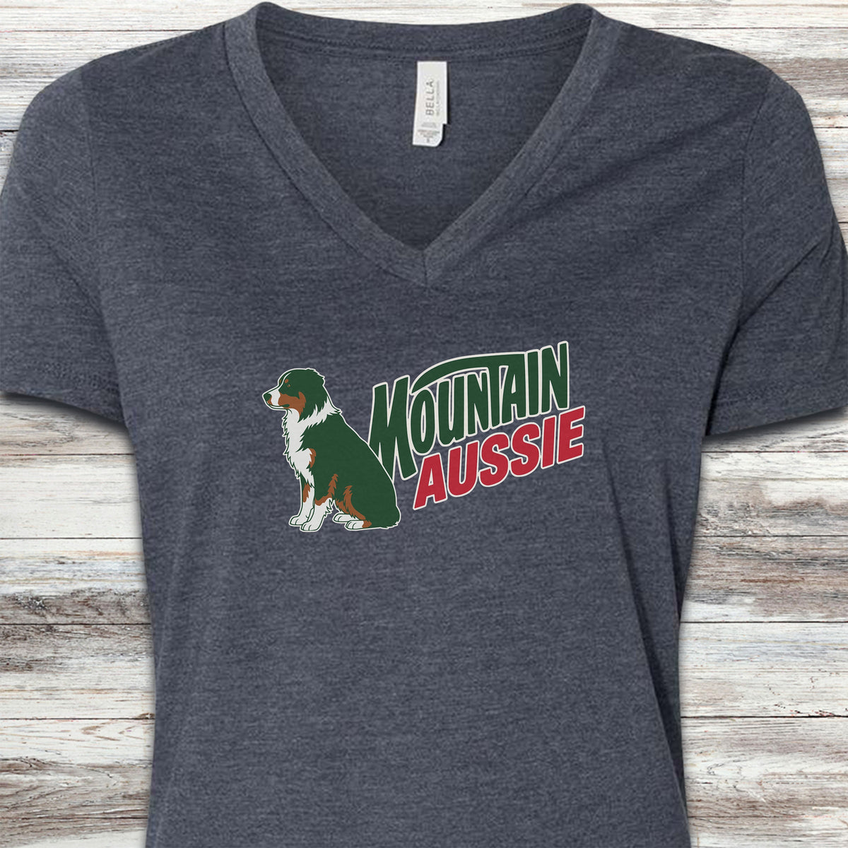 Australian Mountain Dog V-Neck Tee - Heather Navy
