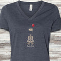 Ruh-Roh V-Neck Tee - Heather Navy