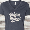 Belgian Malinois Team V-Neck Tee - Heather Navy