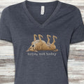 Greyhound Nope V-Neck Tee - Heather Navy