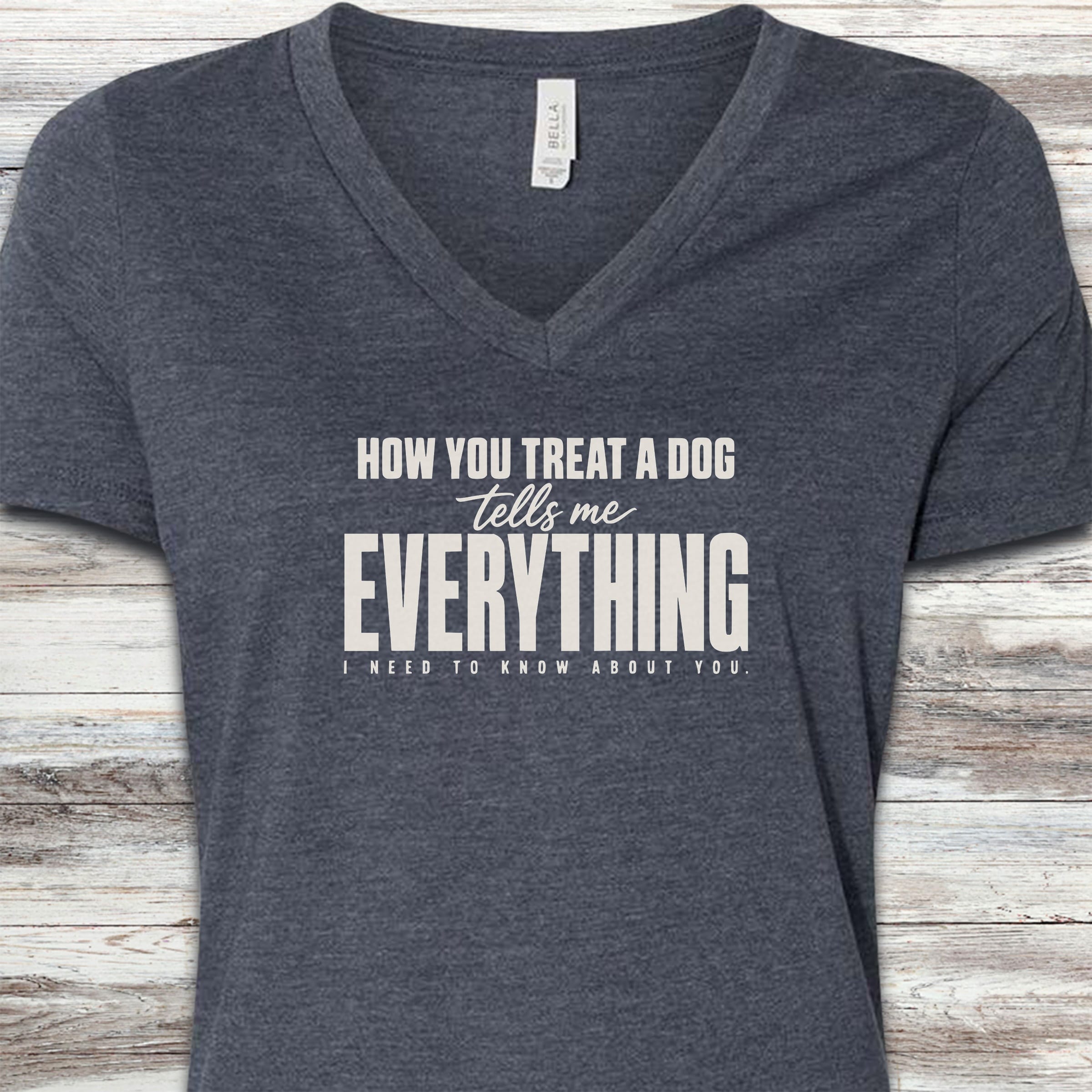 Everything V-Neck Tee - Heather Navy