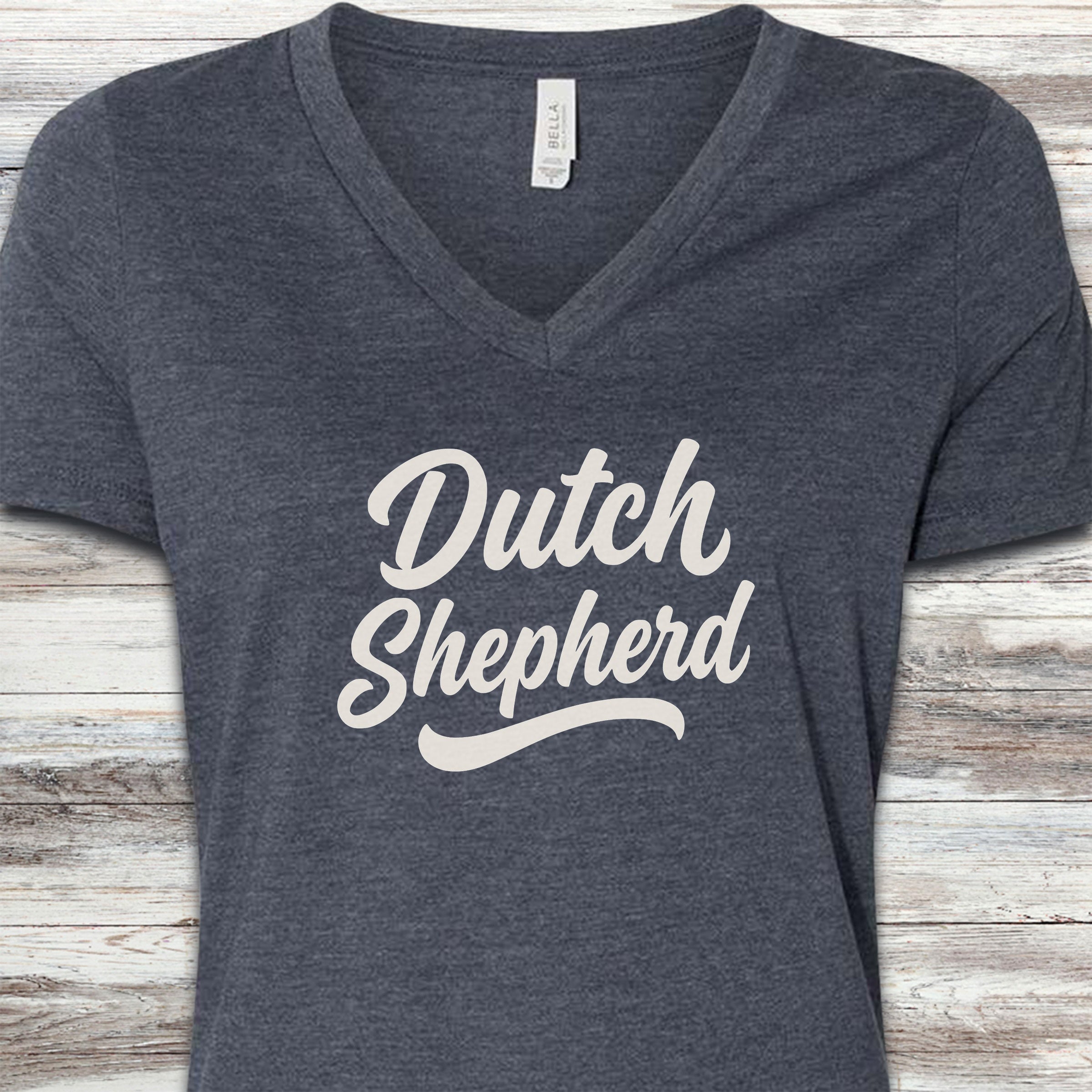 Dutch Shepherd Team V-Neck Tee - Heather Navy