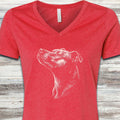 Pit Bull Loyalty V-Neck Tee - Heather Red