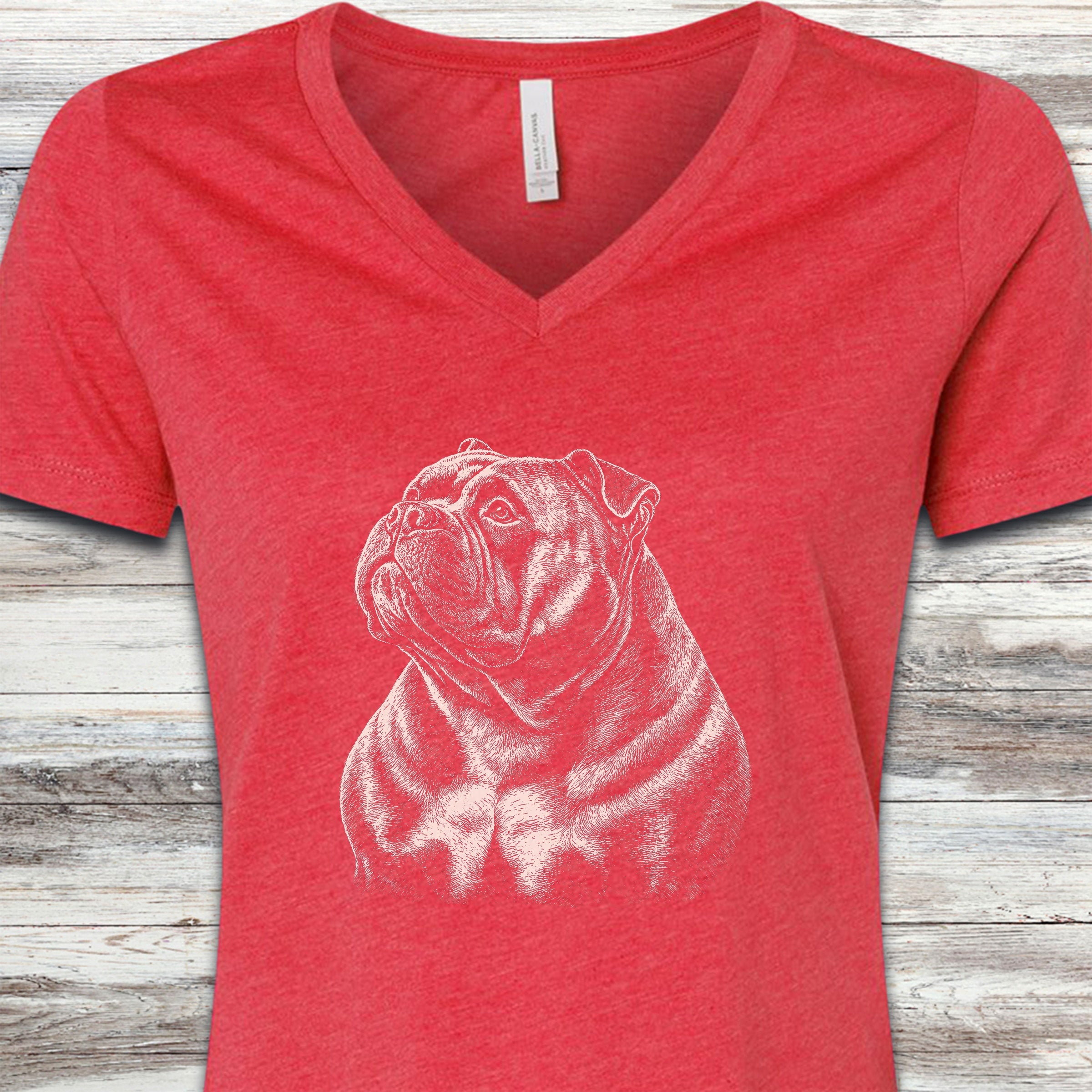 American Bully Loyalty V-Neck Tee - Heather Red