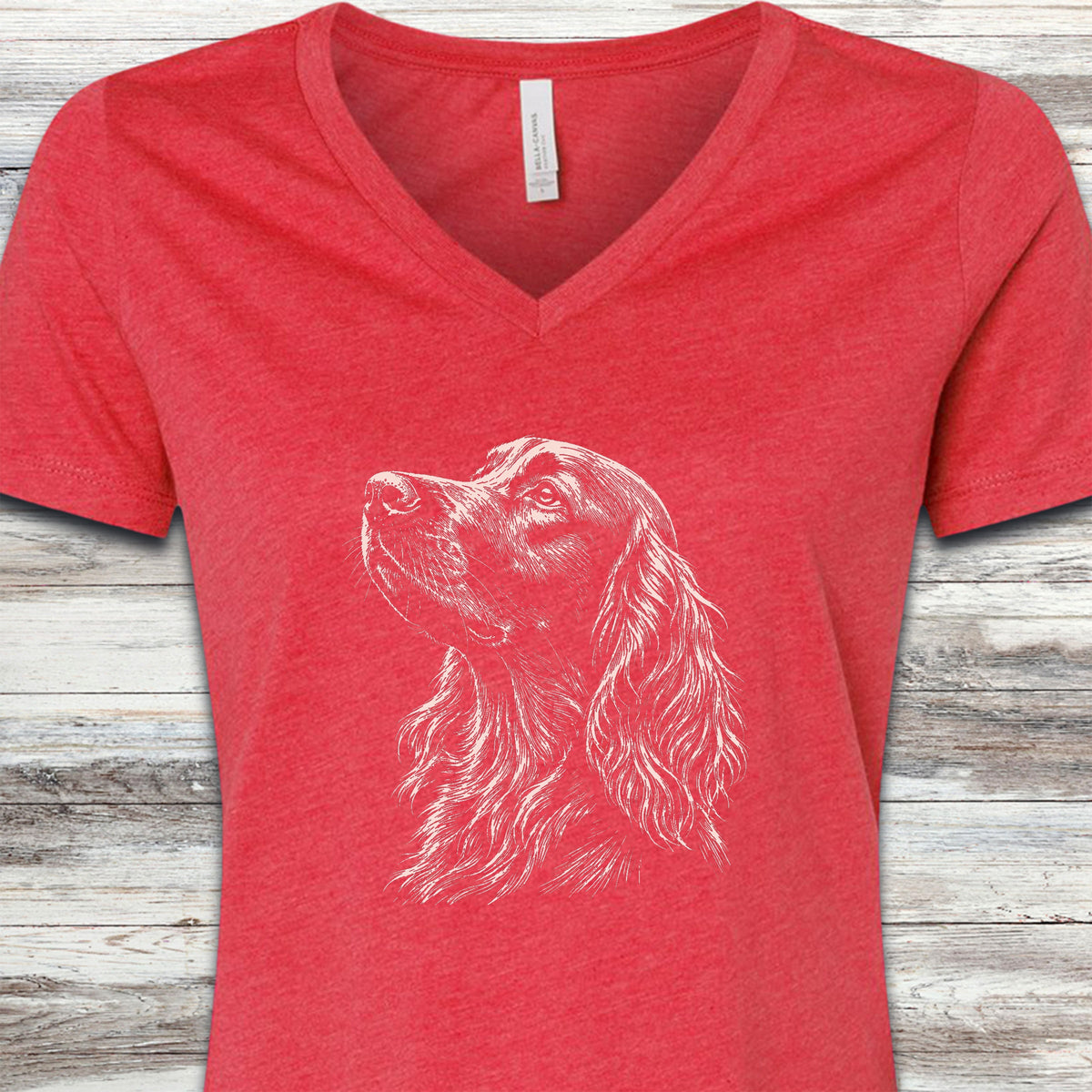 Irish Setter Loyalty V-Neck Tee - Heather Red