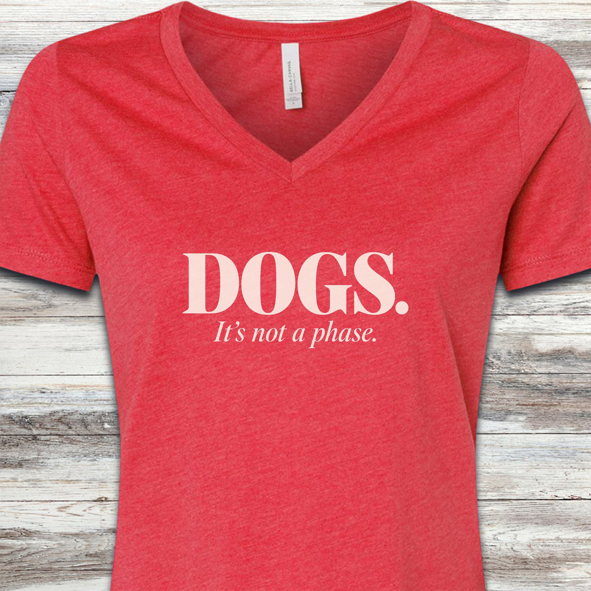 Not a Phase V-Neck Tee - Heather Red