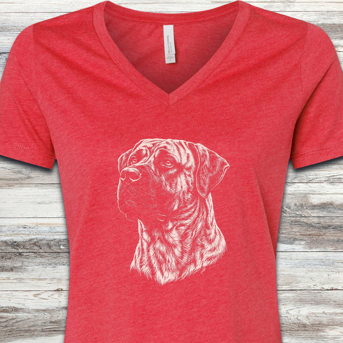 Presa Canario Loyalty V-Neck Tee - Heather Red