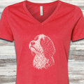 Sheepadoodle Loyalty V-Neck Tee - Heather Red