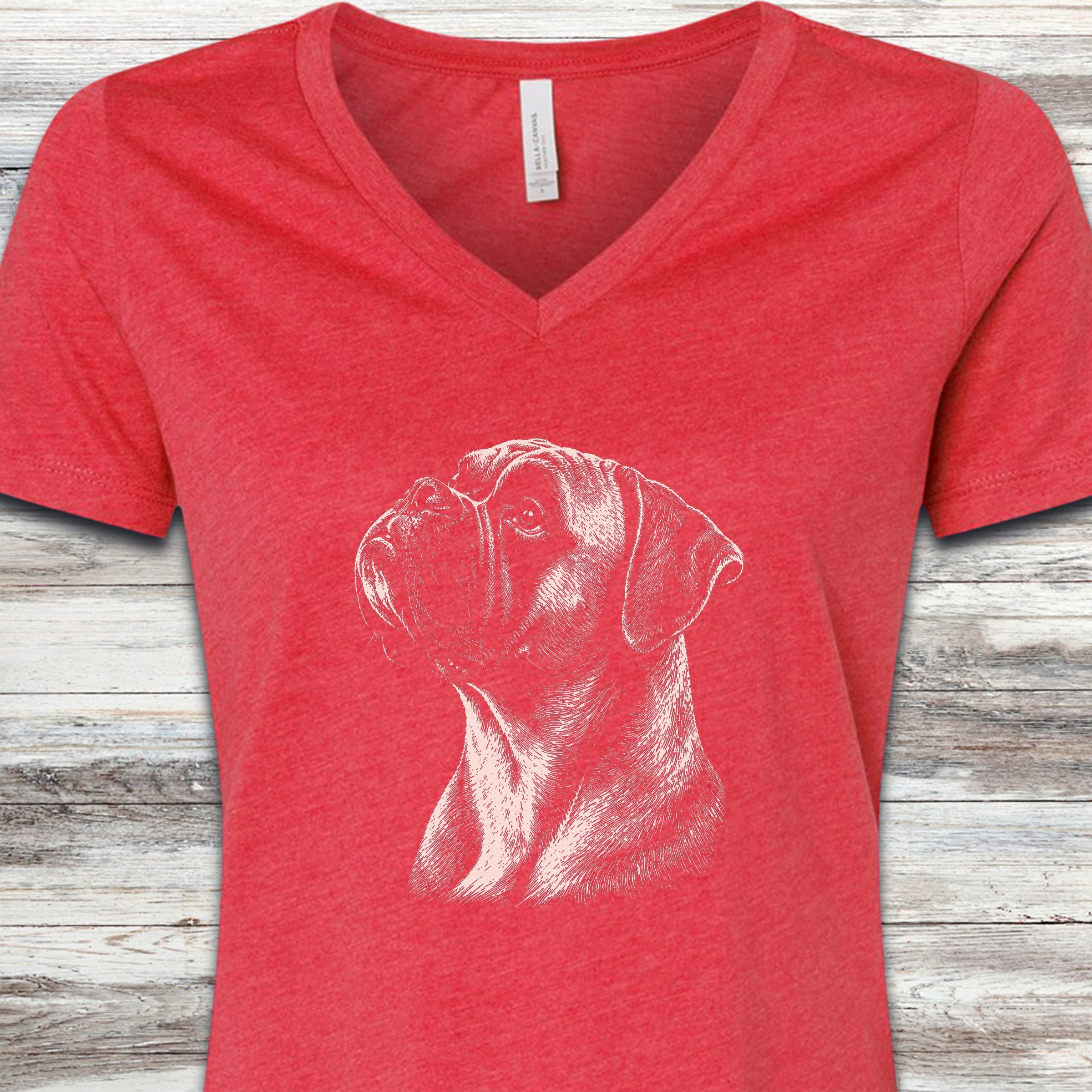 Boxer Loyalty V-Neck Tee - Heather Red