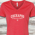 Cockapoo Athletic Dept V-Neck Tee - Heather Red