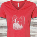 Papillon Loyalty V-Neck Tee - Heather Red