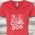 Bernese Mountain Dog Cool V-Neck Tee - Heather Red