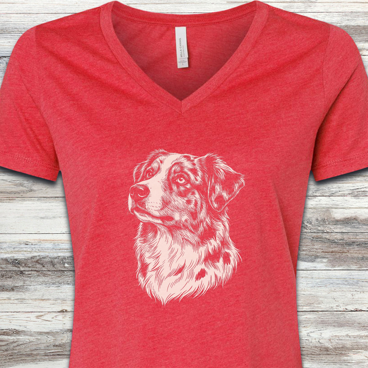 American Shepherd Loyalty V-Neck Tee - Heather Red