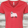 Cane Corso Boo V-Neck Tee - Heather Red