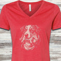American Shepherd Favorite Toy V-Neck Tee - Heather Red
