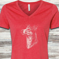 Smooth Collie Loyalty V-Neck Tee - Heather Red