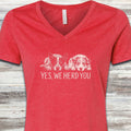 Australian Cattle Dog  & Shepherd Herd You V-Neck Tee - Heather Red