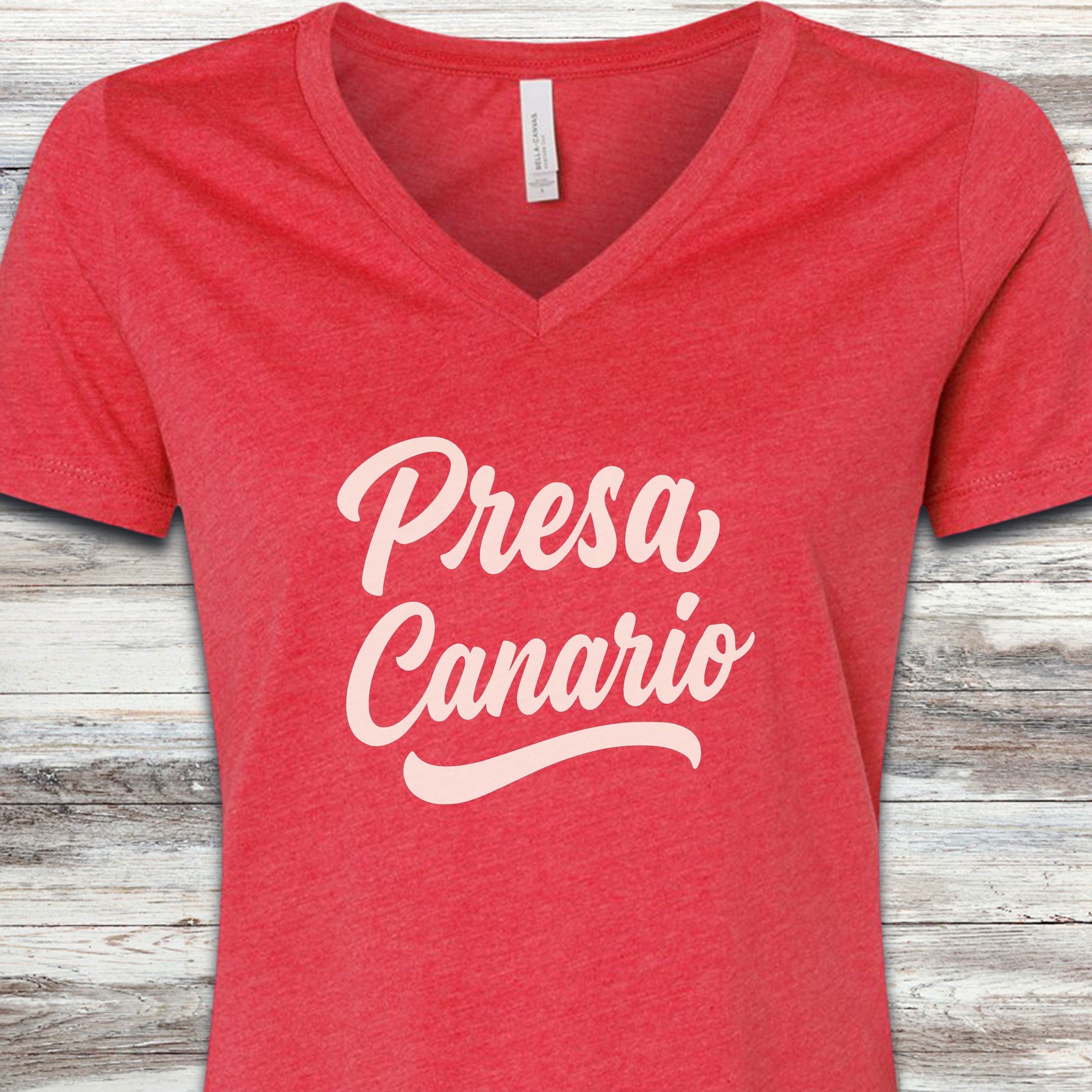 Presa Canario Team V-Neck Tee - Heather Red