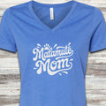 Alaskan Malamute Groovy Mom V-Neck Tee - Heather True Royal