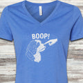 Sheepadoodle BOOP! V-Neck Tee - Heather True Royal