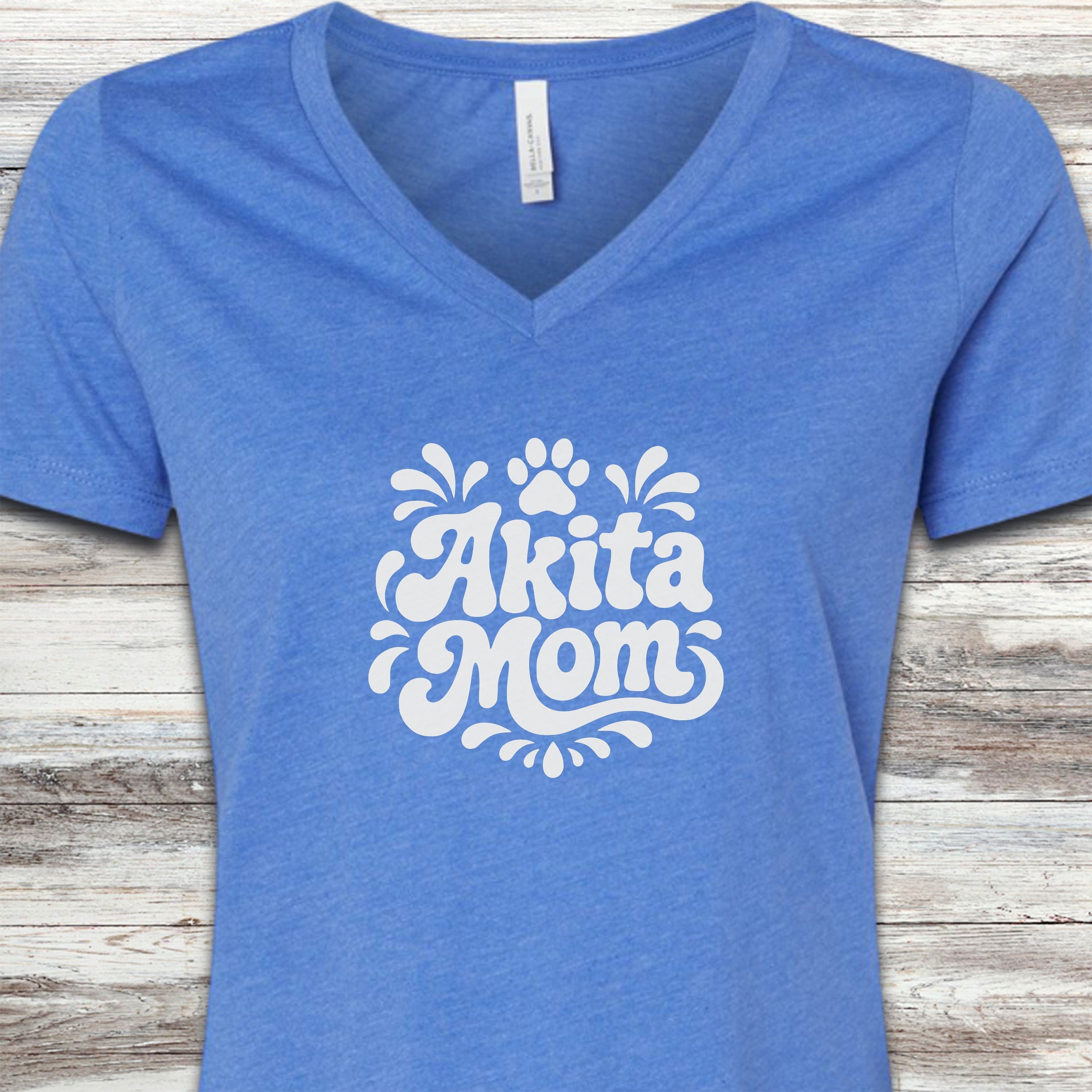Akita Groovy Mom V-Neck Tee - Heather True Royal