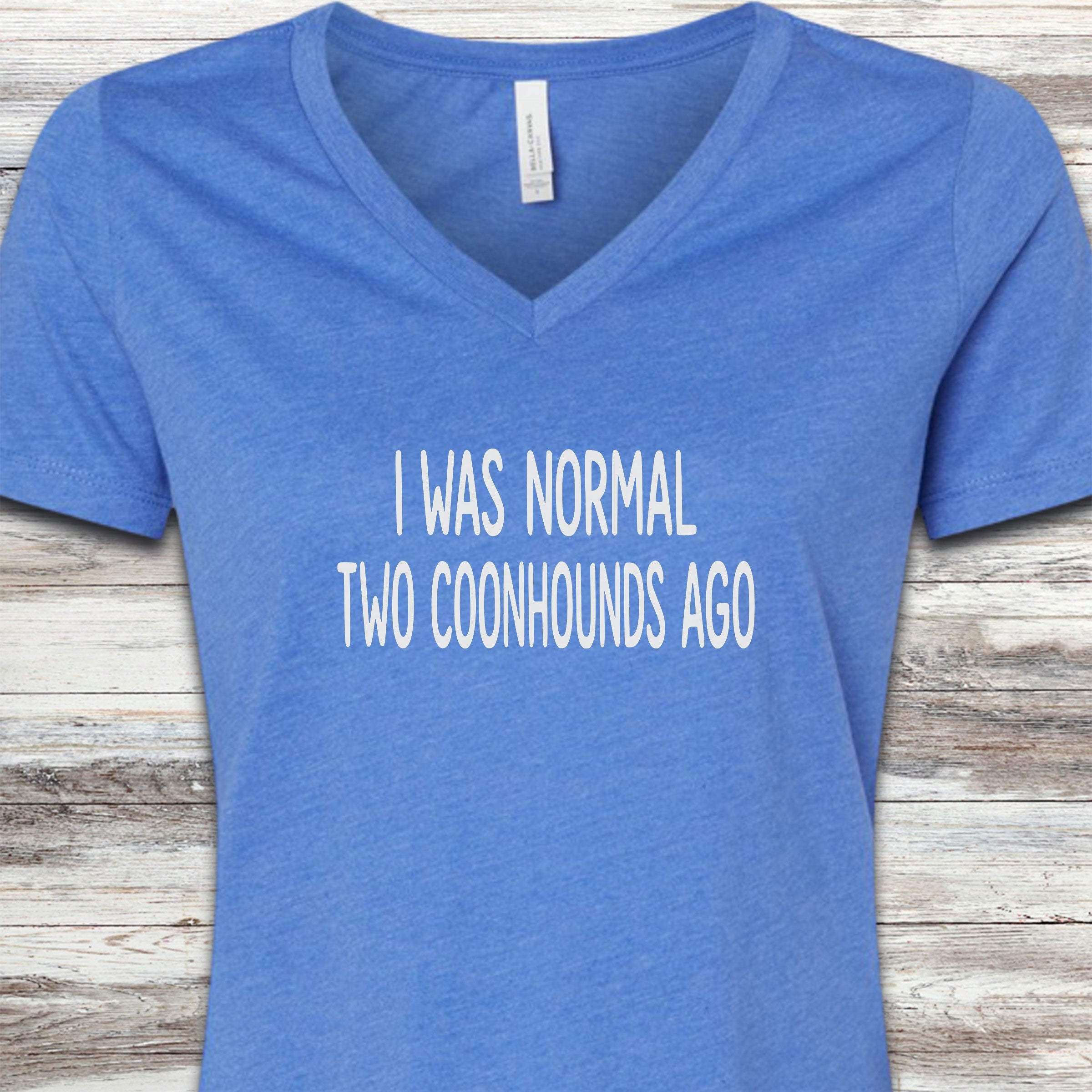 Coonhound Normal V-Neck Tee - Heather True Royal
