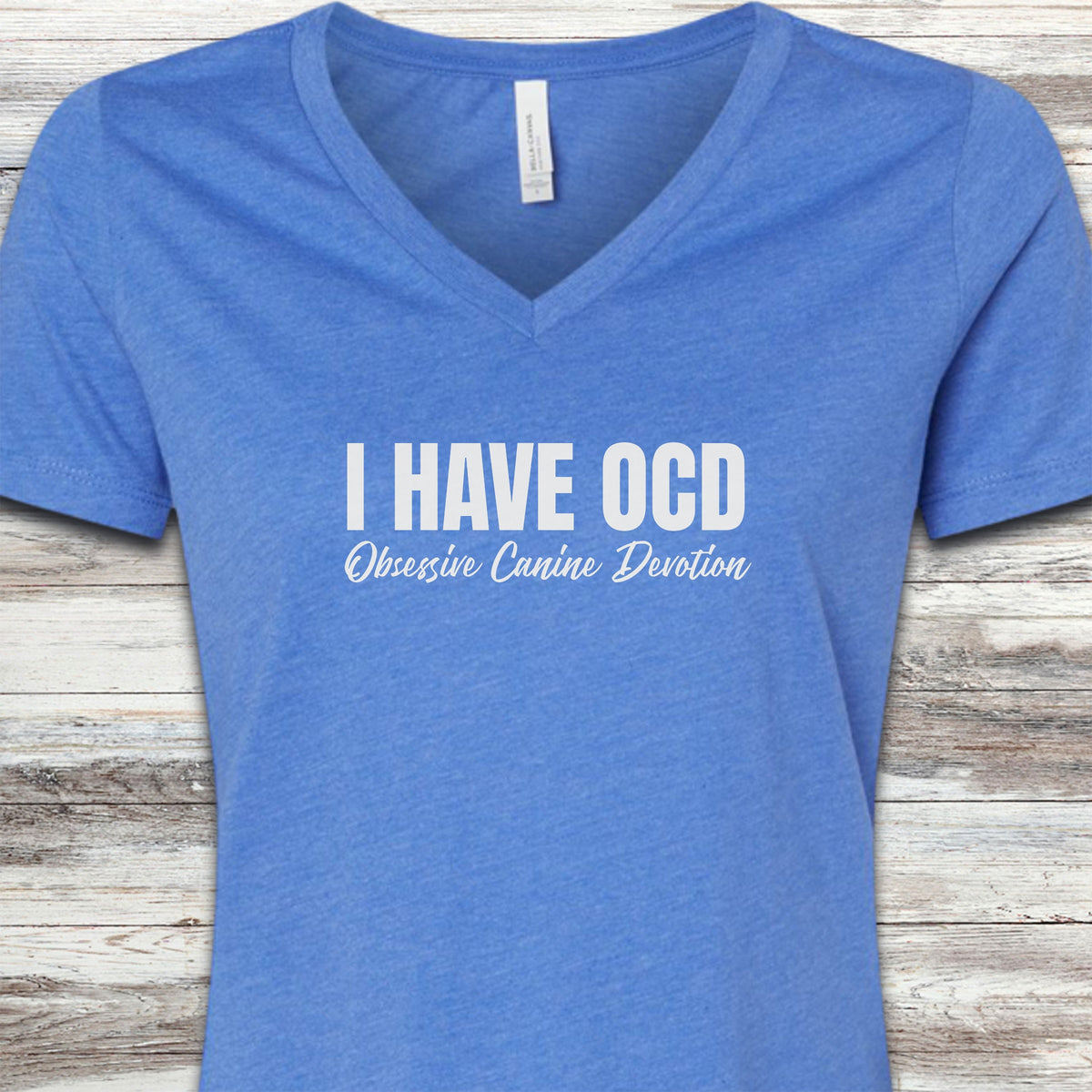 OCD V-Neck Tee - Heather True Royal