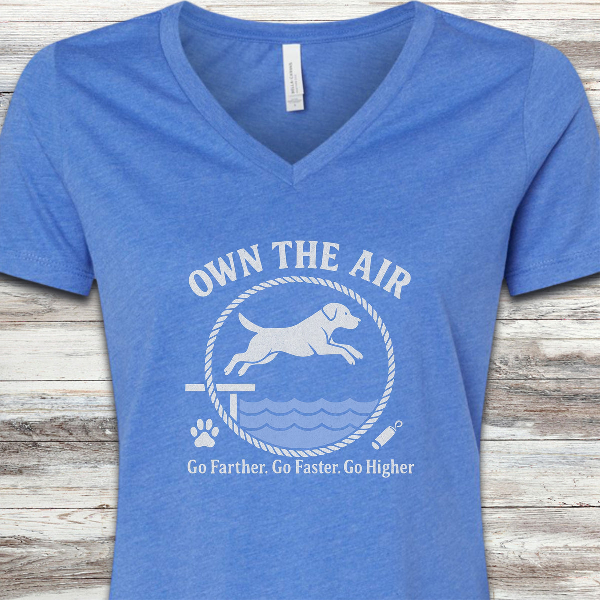 Labrador Retriever Air V-Neck Tee - Heather True Royal