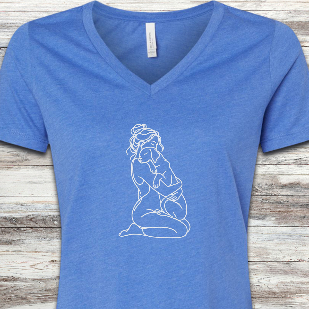 Security V-Neck Tee - Heather True Royal