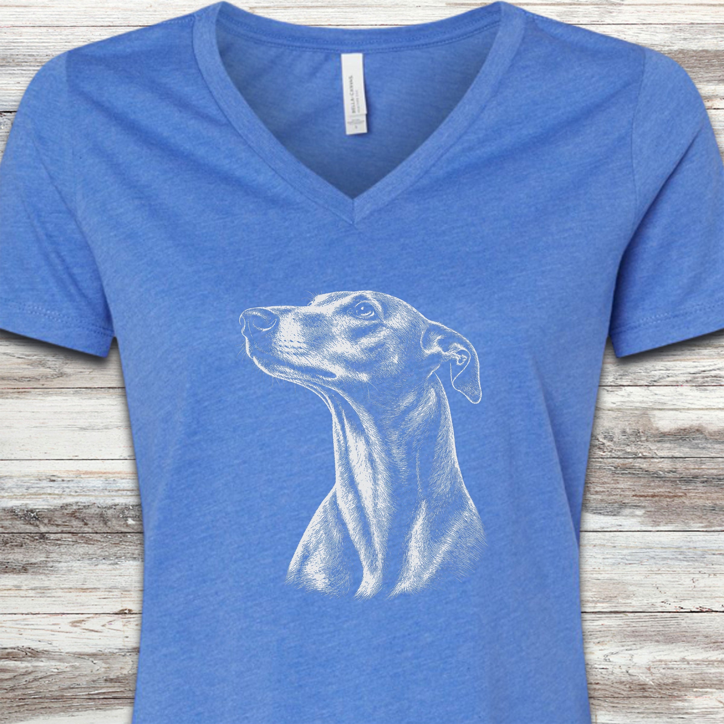 Greyhound Loyalty V-Neck Tee - Heather True Royal