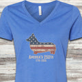 Corgi 250 V-Neck Tee - Heather True Royal