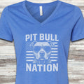 Pit Bull Nation V-Neck Tee - Heather True Royal