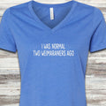Weimaraner Normal V-Neck Tee - Heather True Royal
