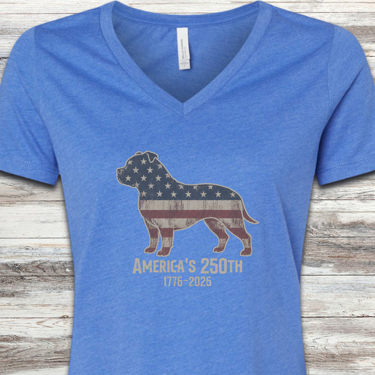 Pit Bull 250 V-Neck Tee - Heather True Royal