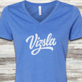 Vizsla Team V-Neck Tee - Heather True Royal