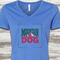 Mountain Dog V-Neck Tee - Heather True Royal