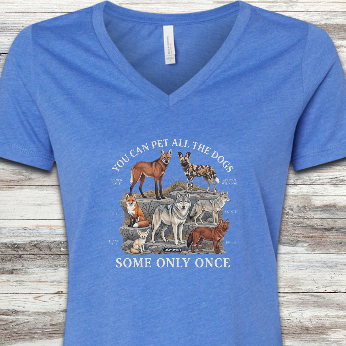 Only Once V-Neck Tee - Heather True Royal