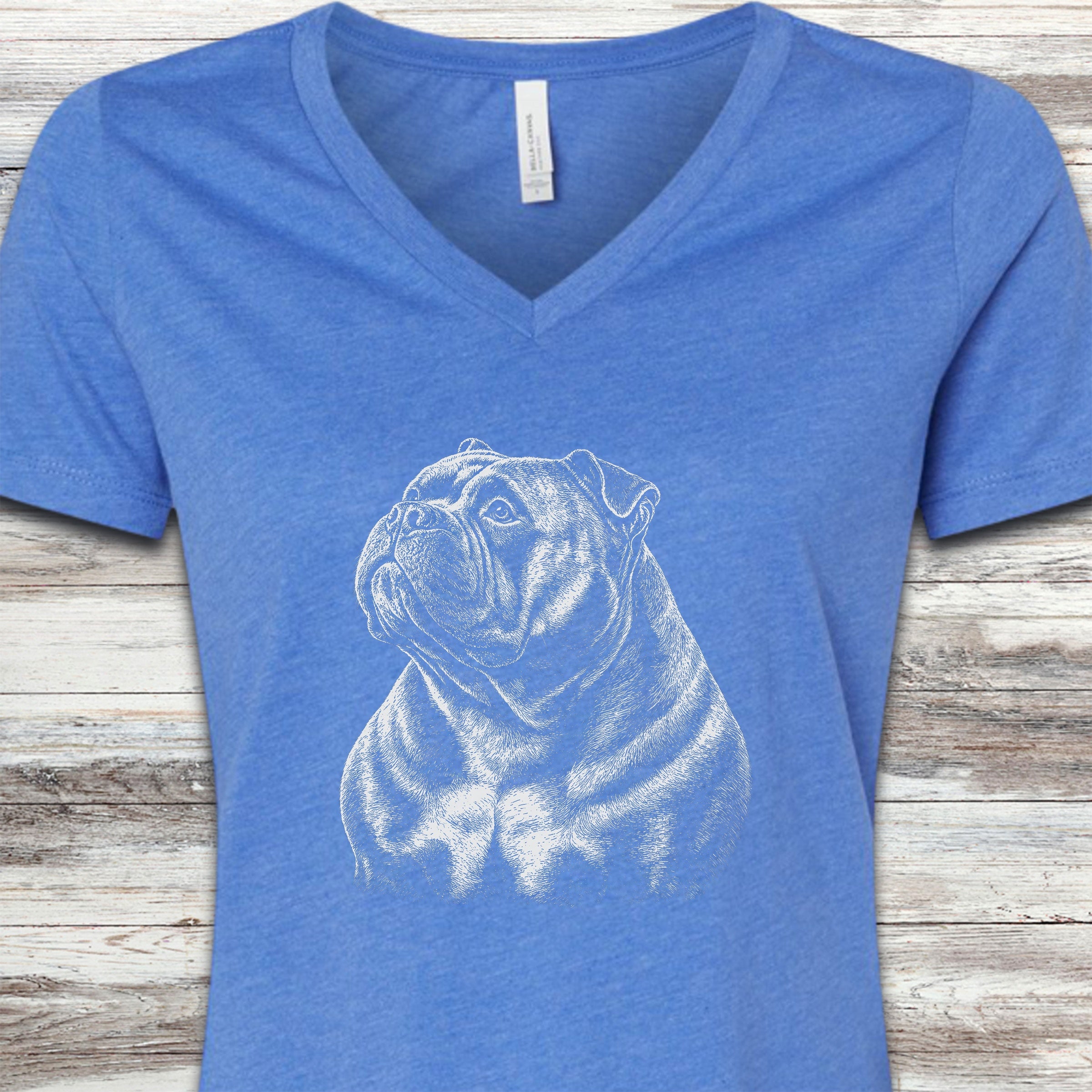 American Bully Loyalty V-Neck Tee - Heather True Royal